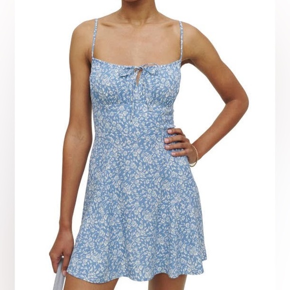 Reformation Dresses & Skirts - Reformation Mini Dress - Blue Floral Print